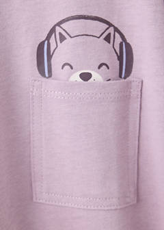 Printed cotton-blend t-shirt — Lavender 6