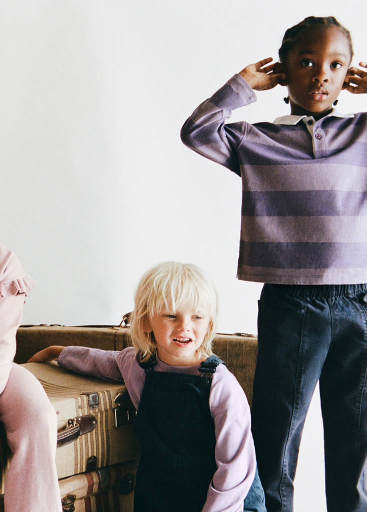 Printed cotton-blend t-shirt — Lavender