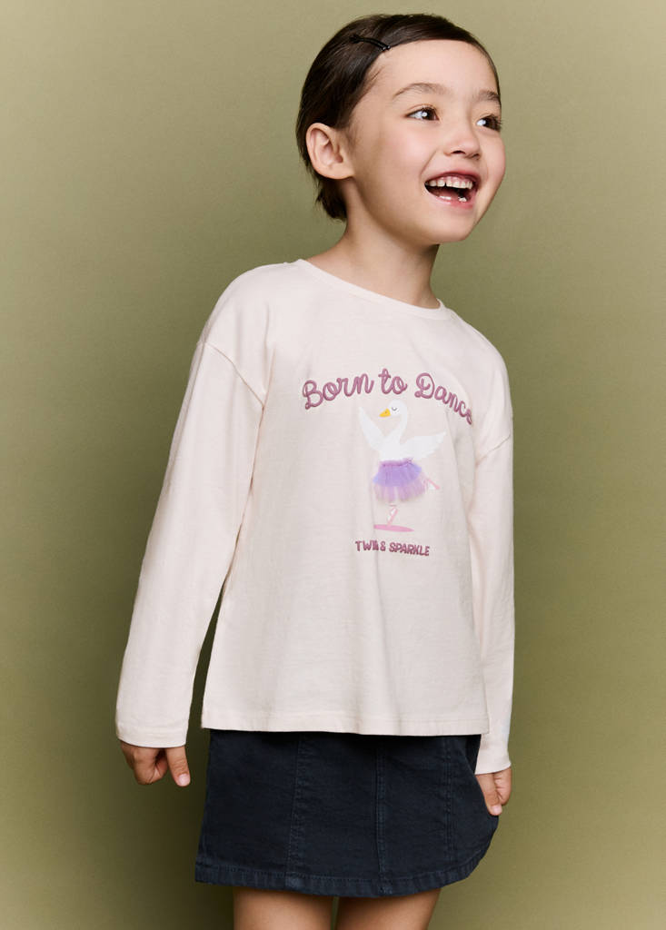 Printed cotton-blend t-shirt — Pink