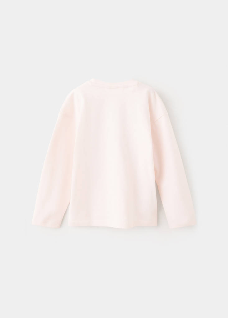 Printed cotton-blend t-shirt — Pink