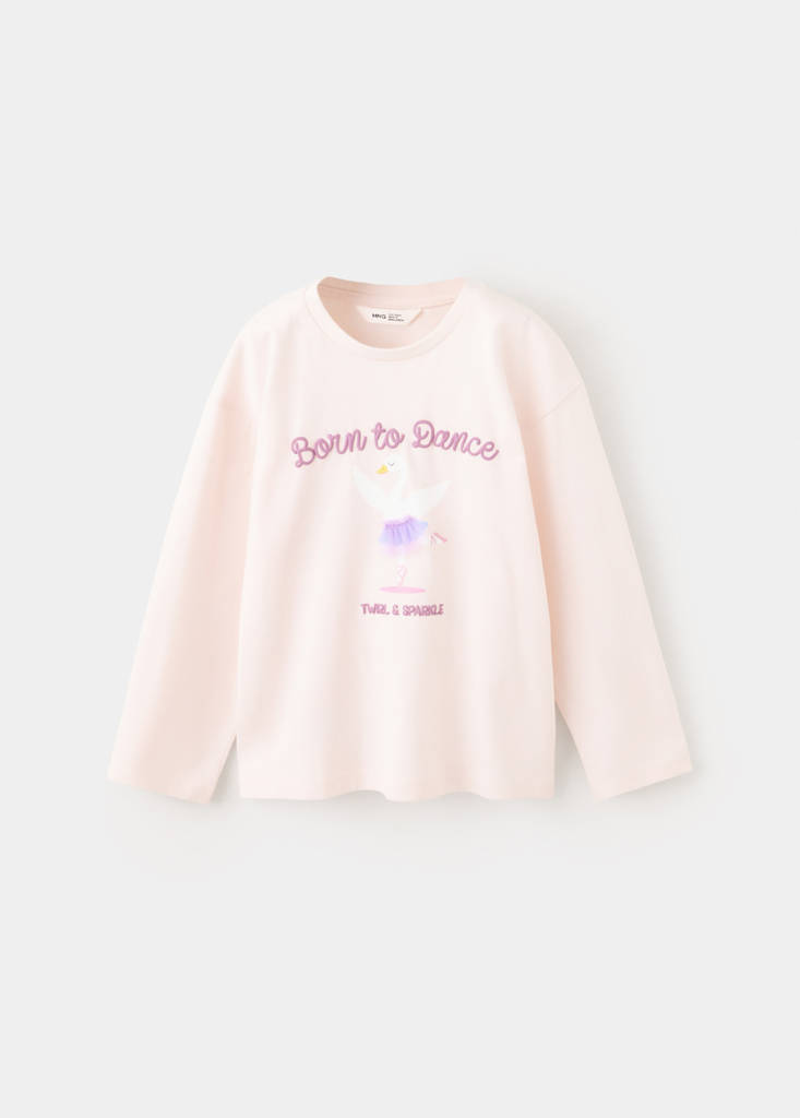 Printed cotton-blend t-shirt — Pink