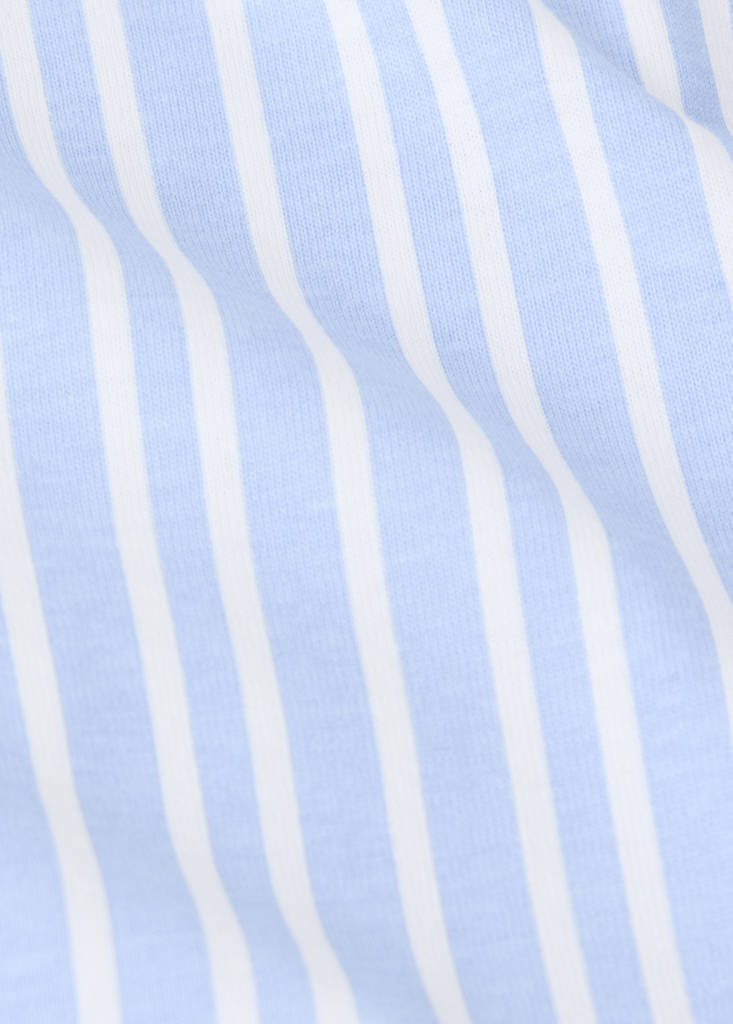 Full cotton striped pyjama set — Sky Blue