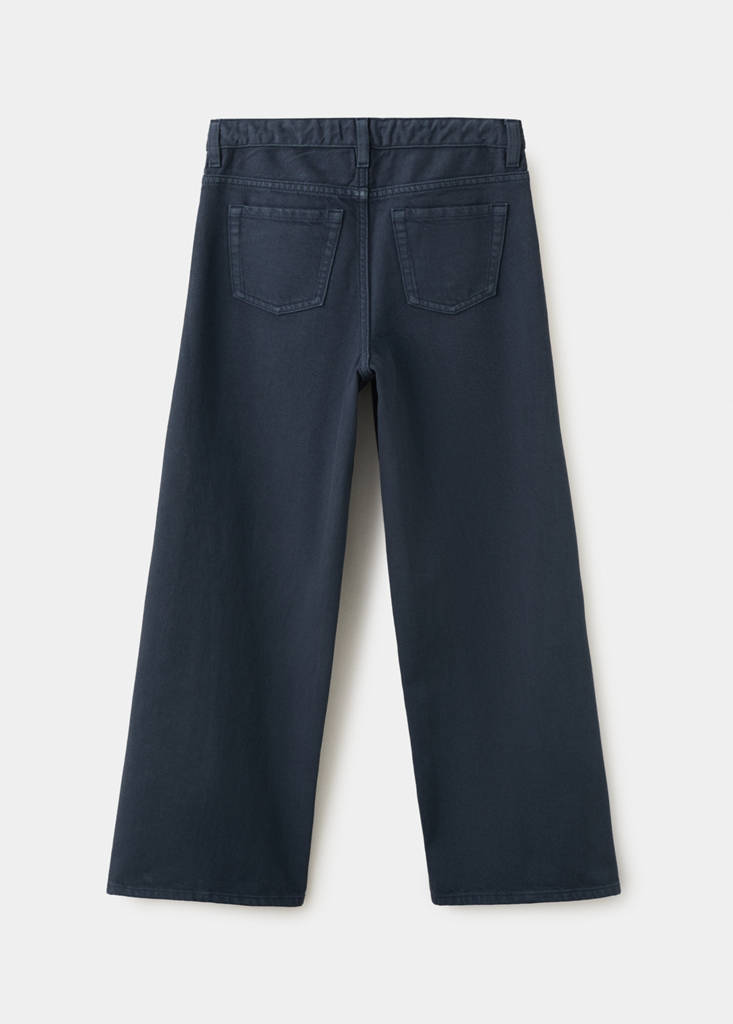 Star-detail culotte jeans — Navy