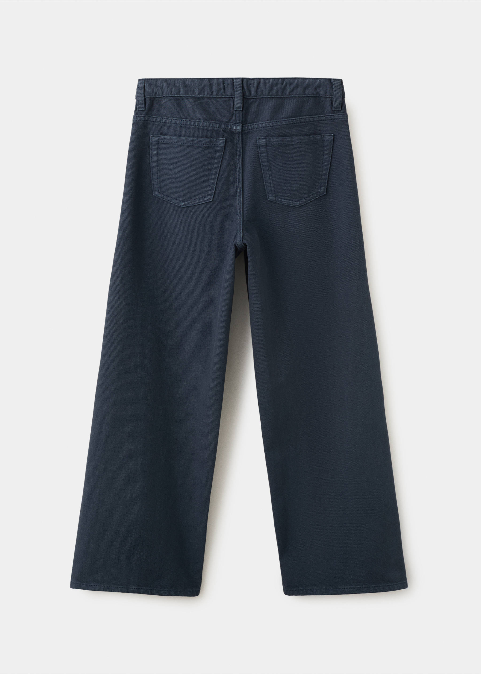 Wide leg jeans with strass stars - Reverse of the article, Navy. Ref: 37014433-00.