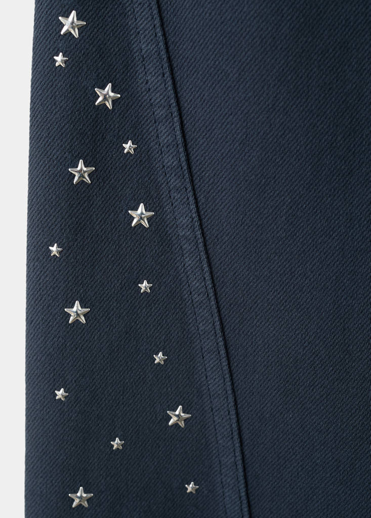 Star-detail culotte jeans — Navy