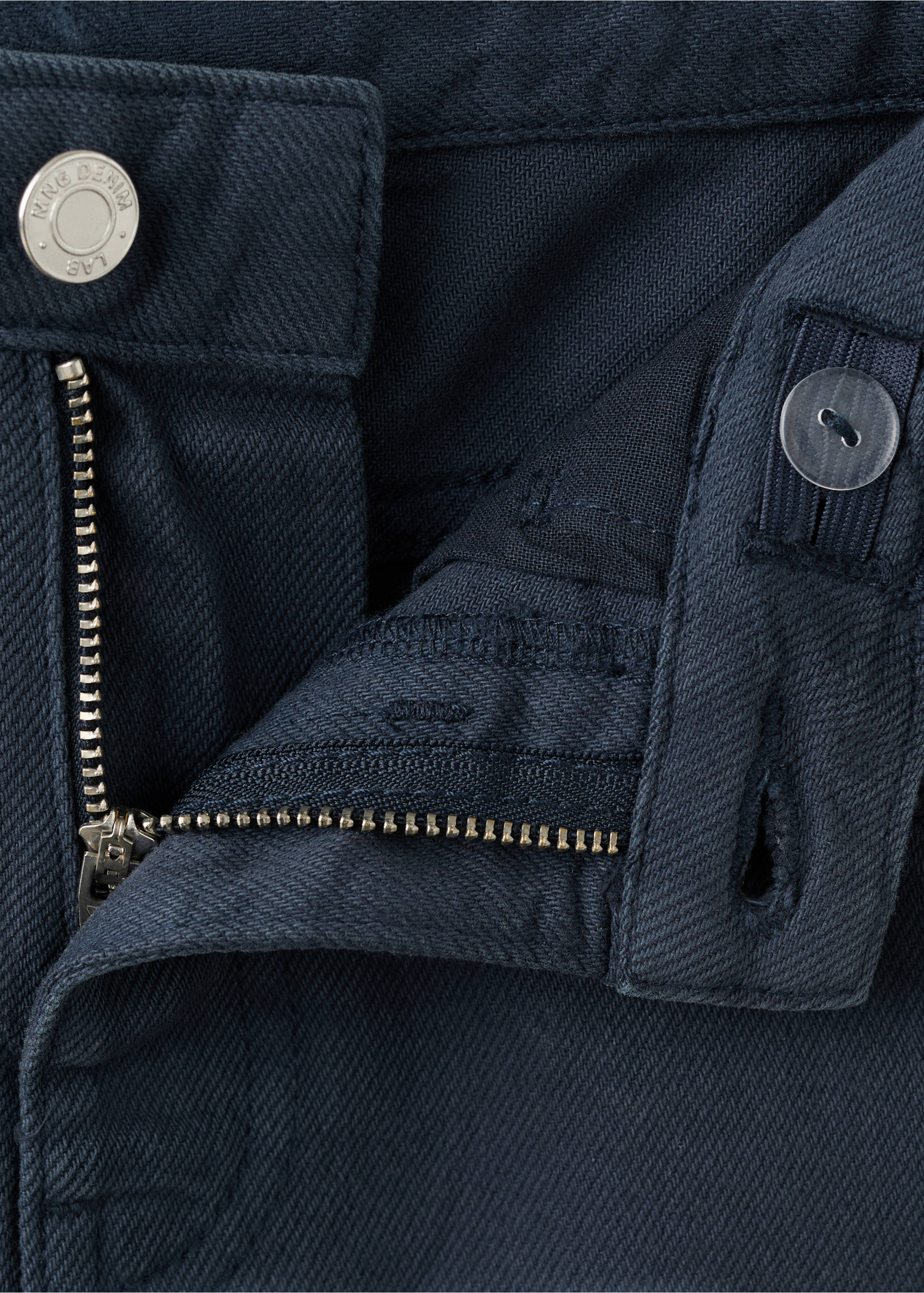 Wide leg jeans with strass stars - Details of the article 0, Navy. Ref: 37014433-00.
