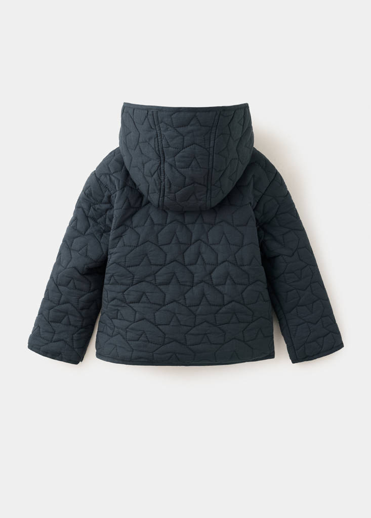 Quilted jacket with star detail — Navy