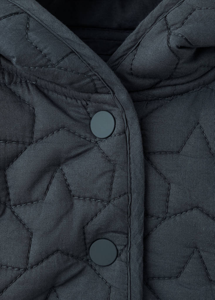 Quilted jacket with star detail — Navy
