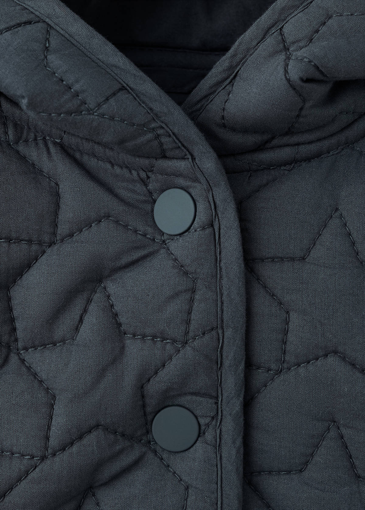 Quilted jacket with star detail — Navy