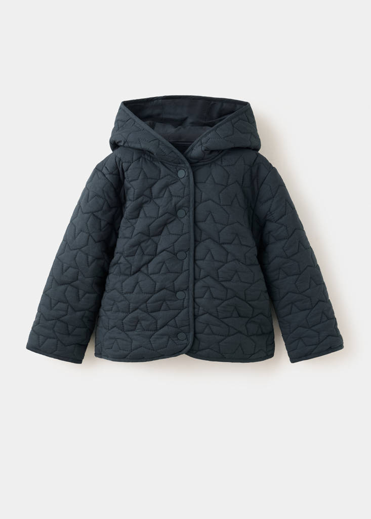 Quilted jacket with star detail — Navy