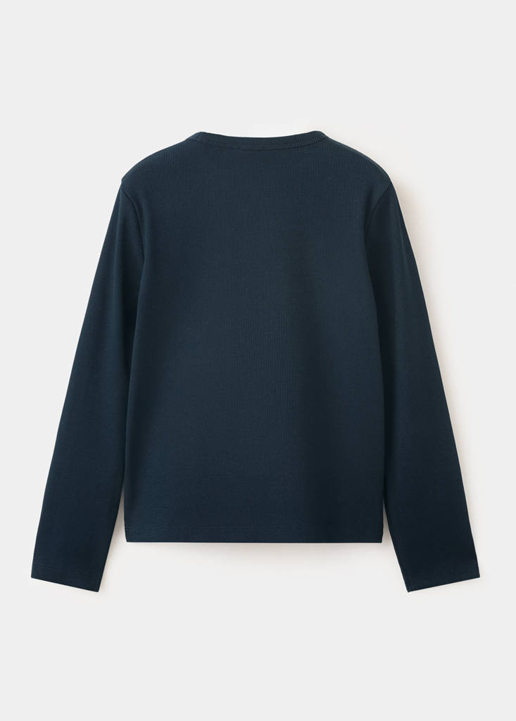 Long-sleeved t-shirt with cut-out — Navy