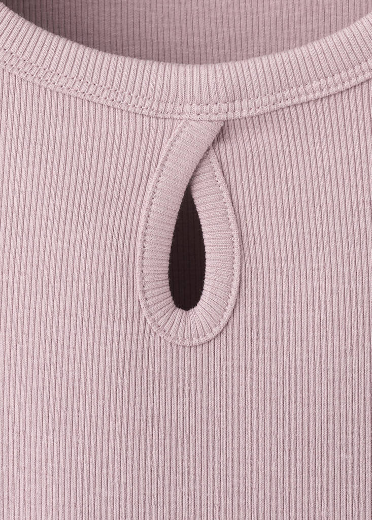 Long-sleeved t-shirt with cut-out — Light/Pastel Purple