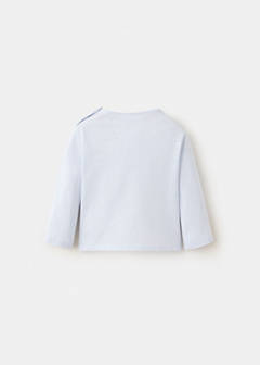 Printed cotton-blend t-shirt — Blue 3