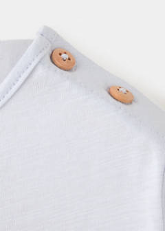 Printed cotton-blend t-shirt — Blue 4