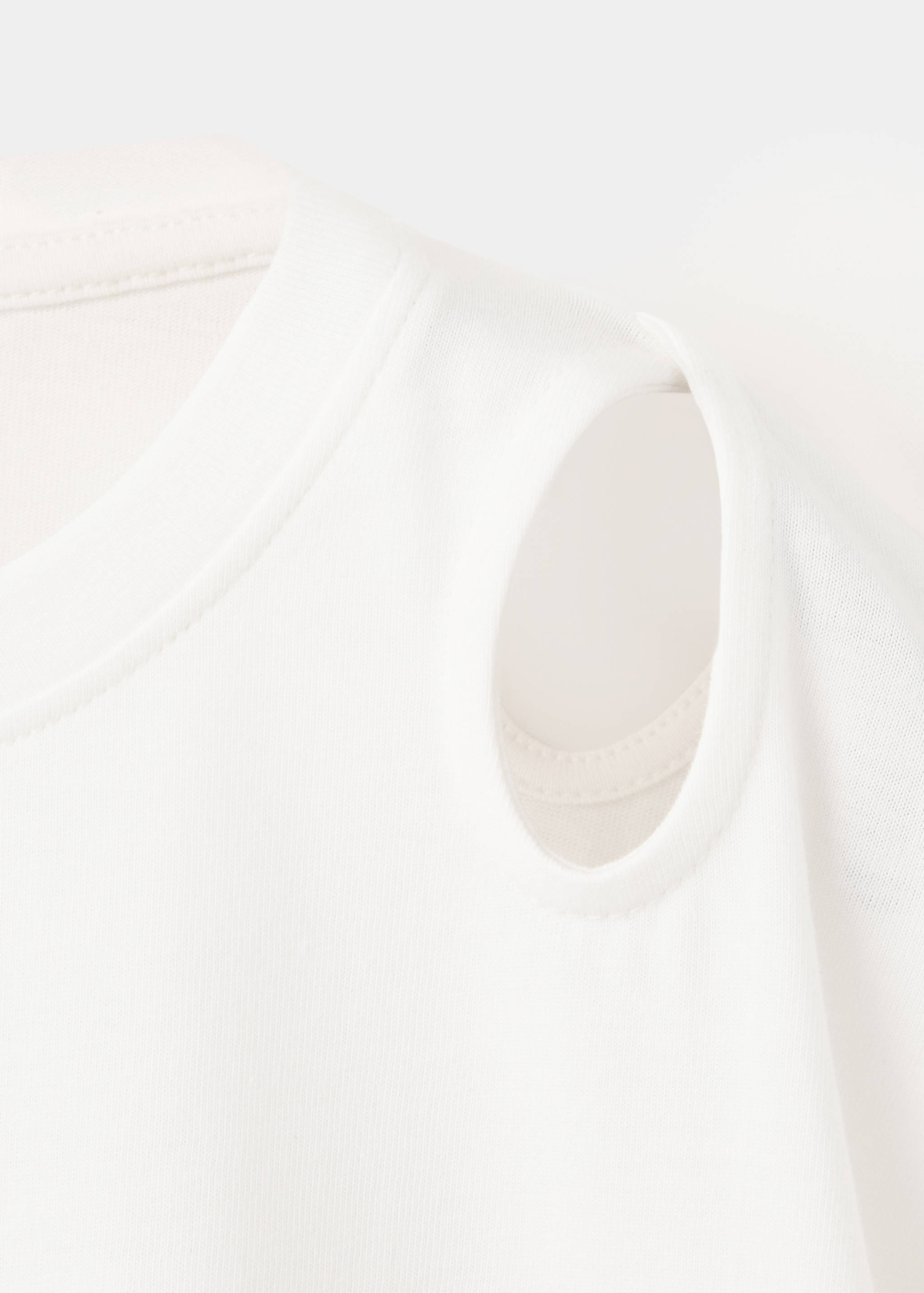 T-shirt coton imprimé avec ouverture - Détail de l'article 8