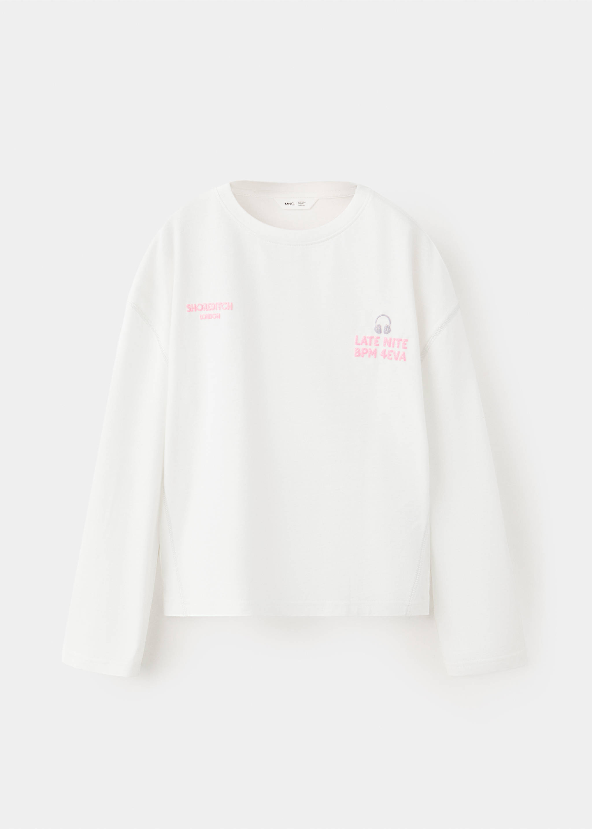 T-shirt en coton imprimé - Article sans modèle, Blanc cassé. Ref: 37014440-00.