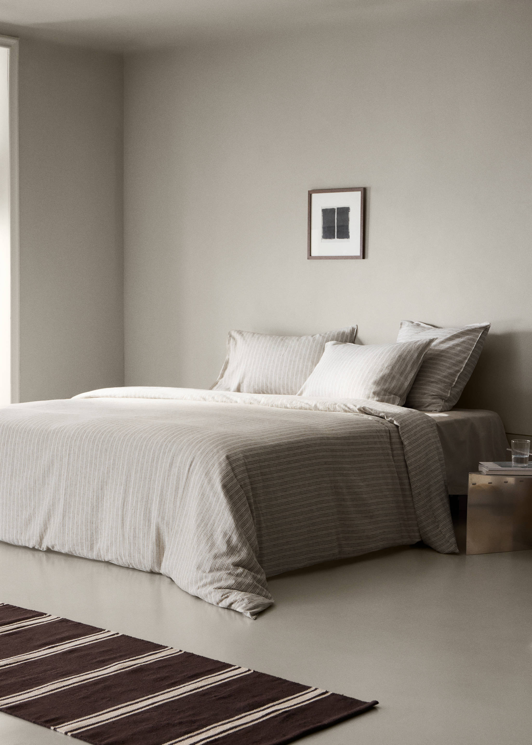 Linen and cotton duvet cover for 135/140 cm bed - General plane