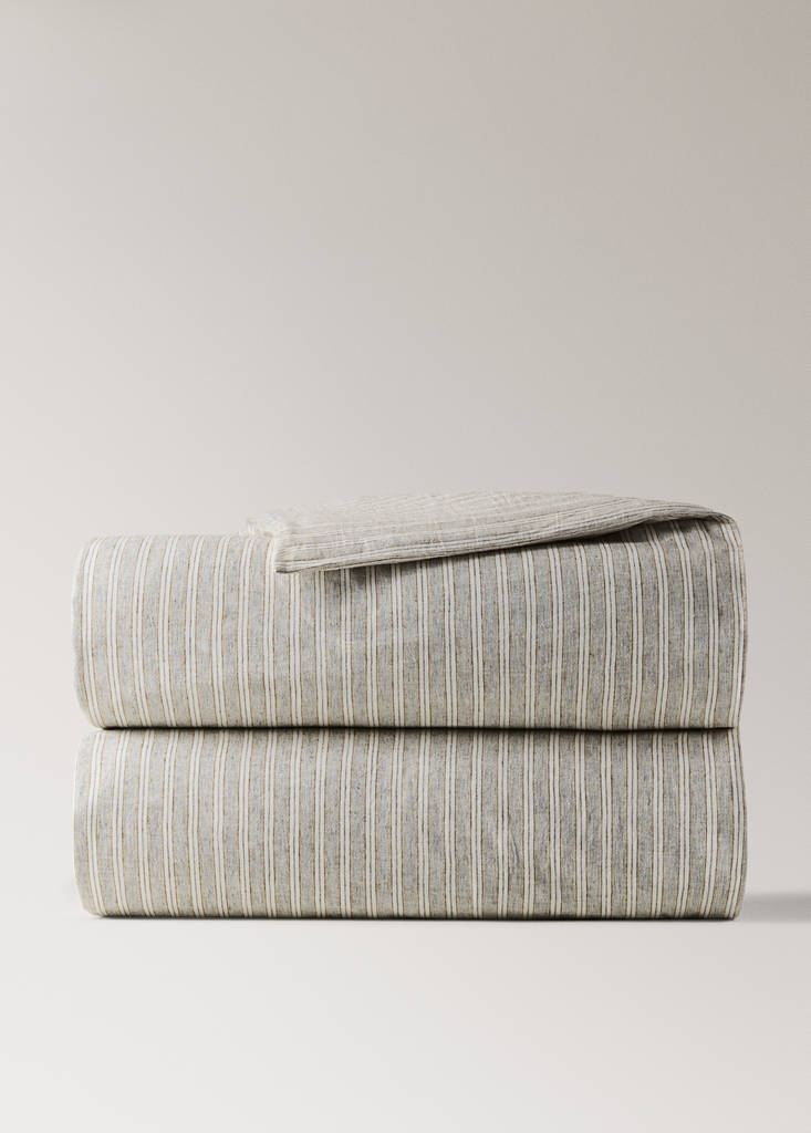 Linen cotton duvet cover for 150/160 cm bed — Sand