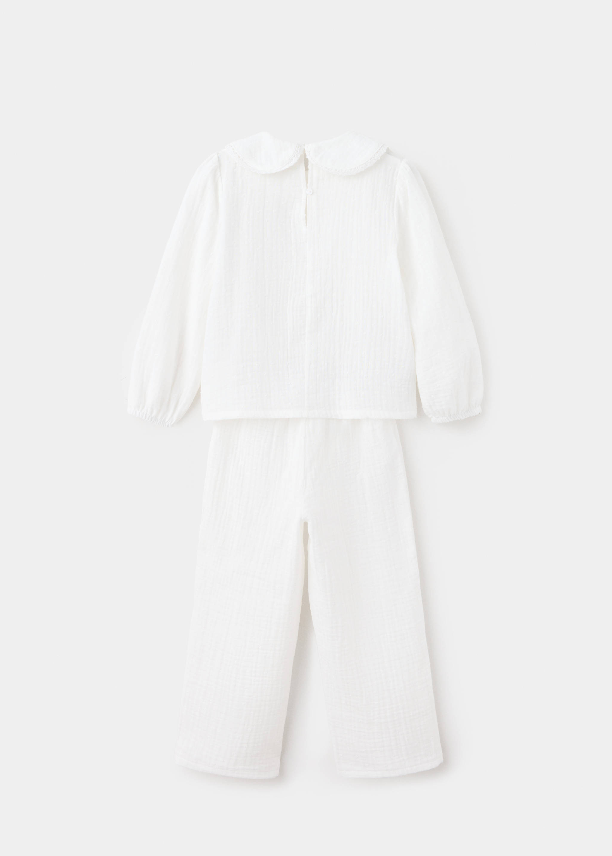 Full cotton textured pyjamas set - Reverse of the article