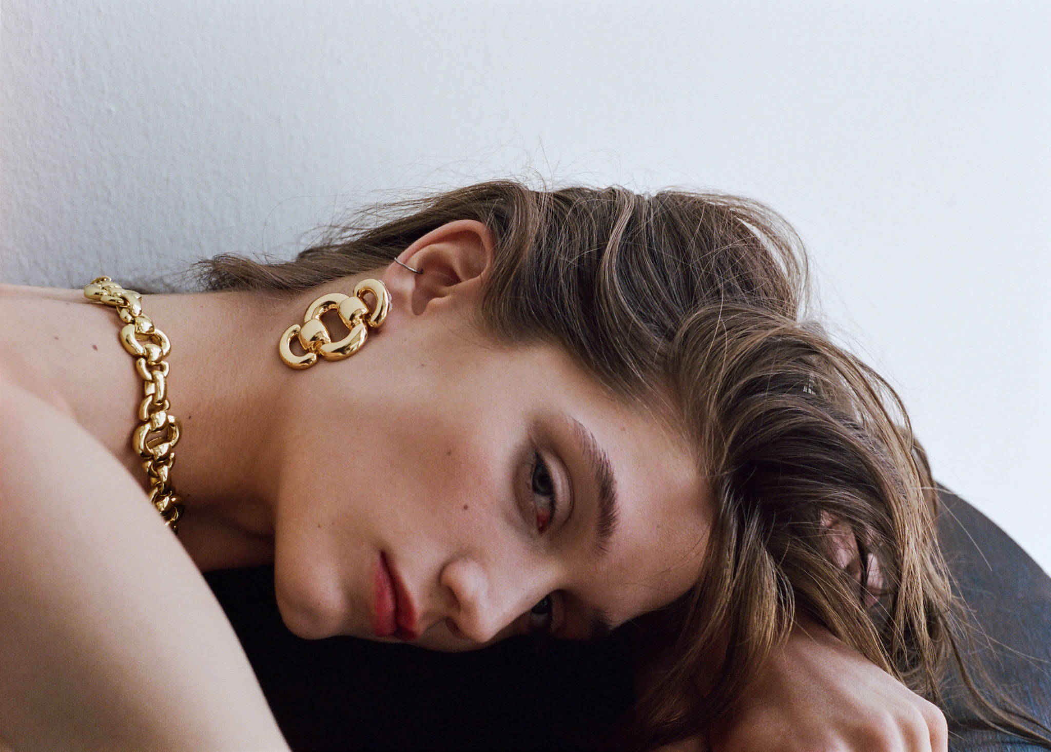 Embossed pendant earrings - Panoramic plane