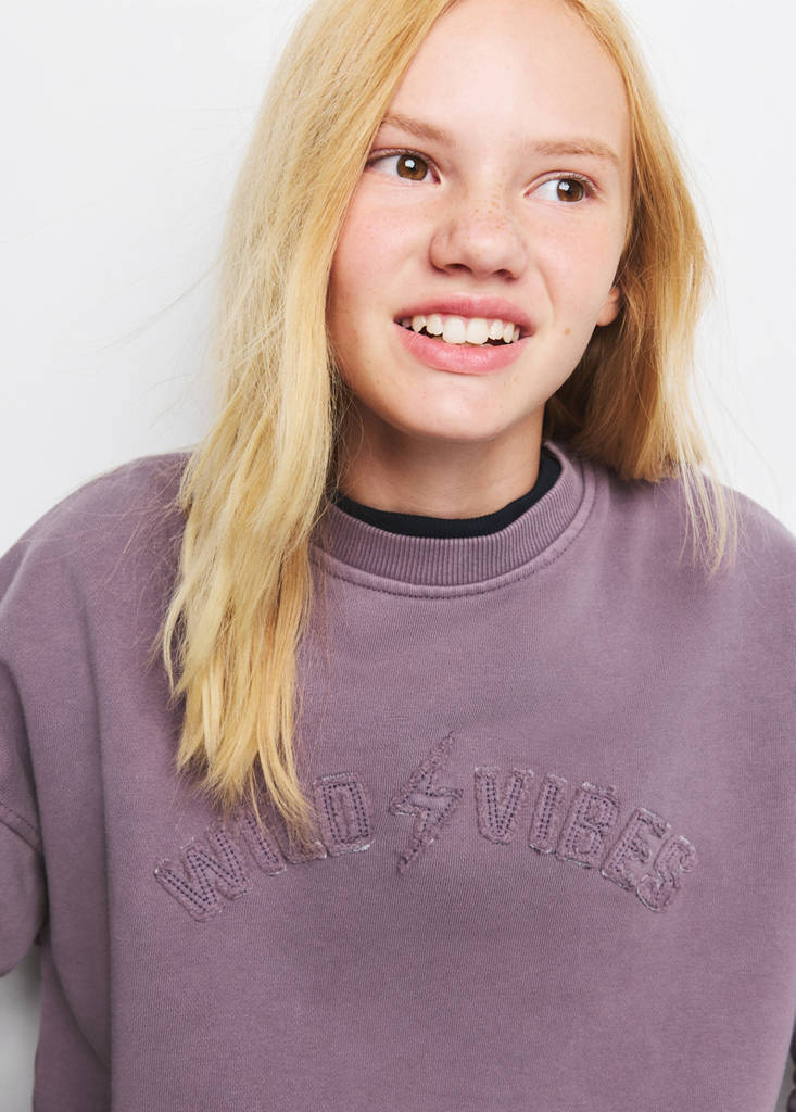 Relaxed-fit sweatshirt — Purple