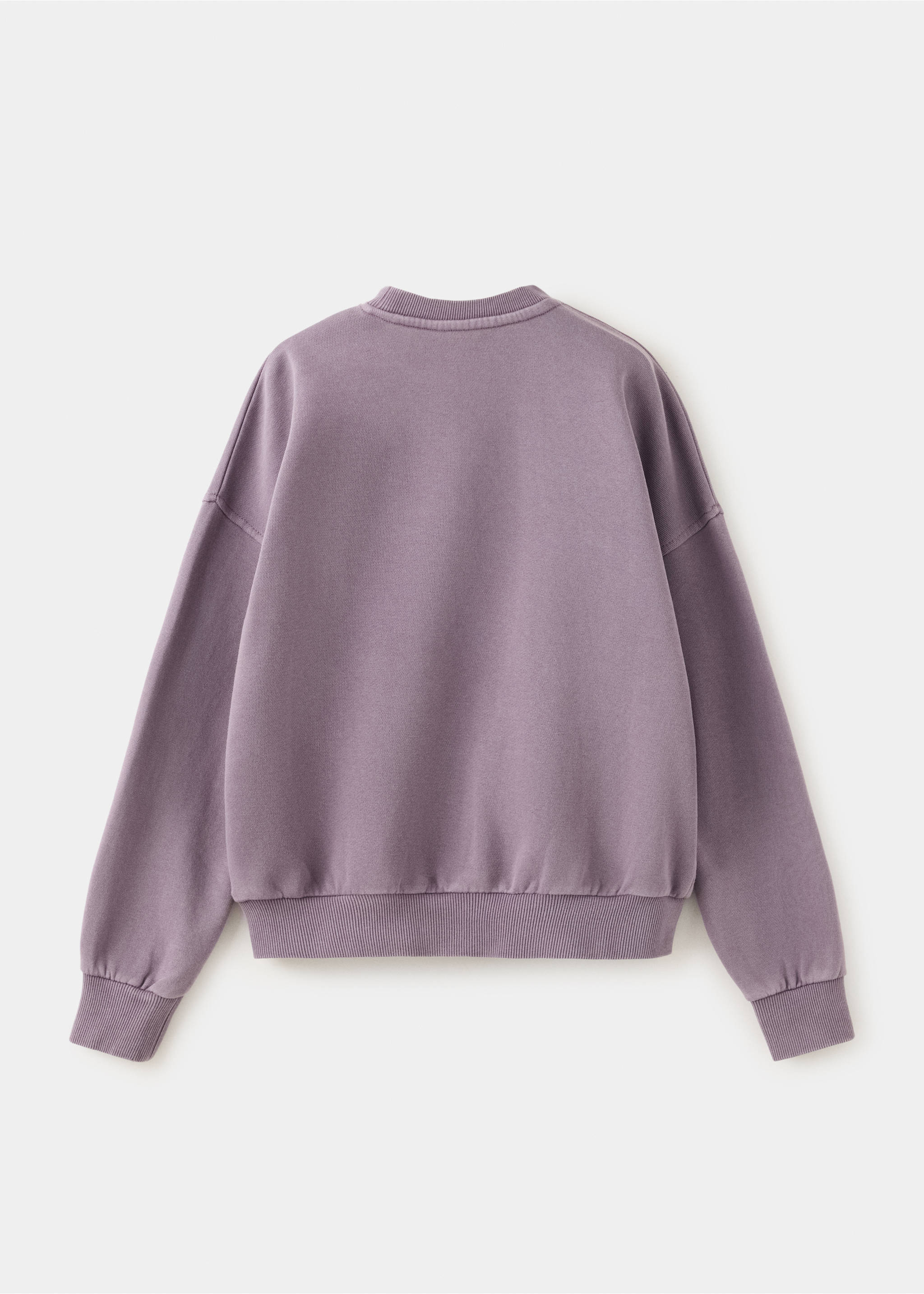 Relaxed-fit sweatshirt - Reverse of the article, Purple. Ref: 37014448-00.