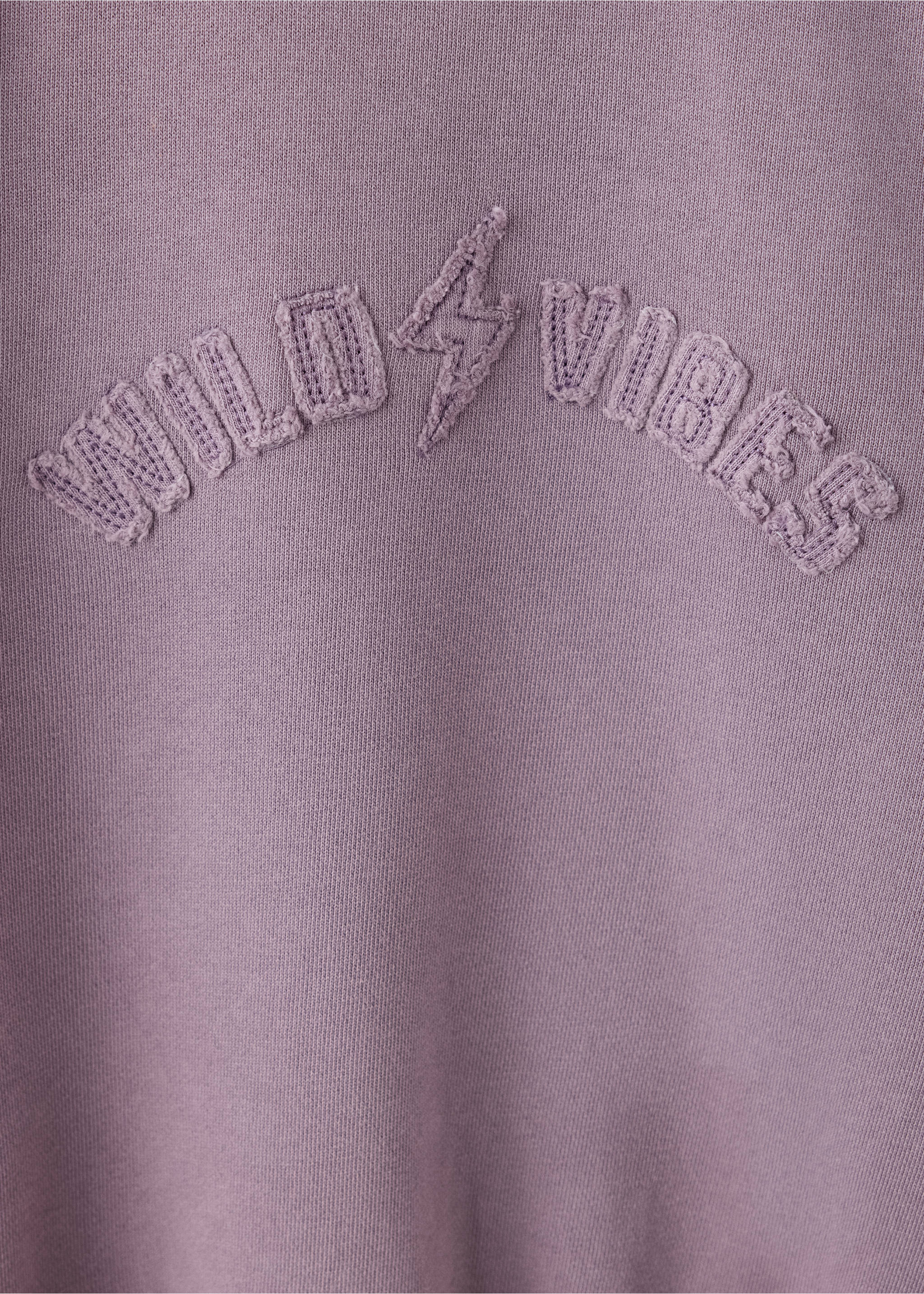 Relaxed-fit sweatshirt - Details of the article 0, Purple. Ref: 37014448-00.