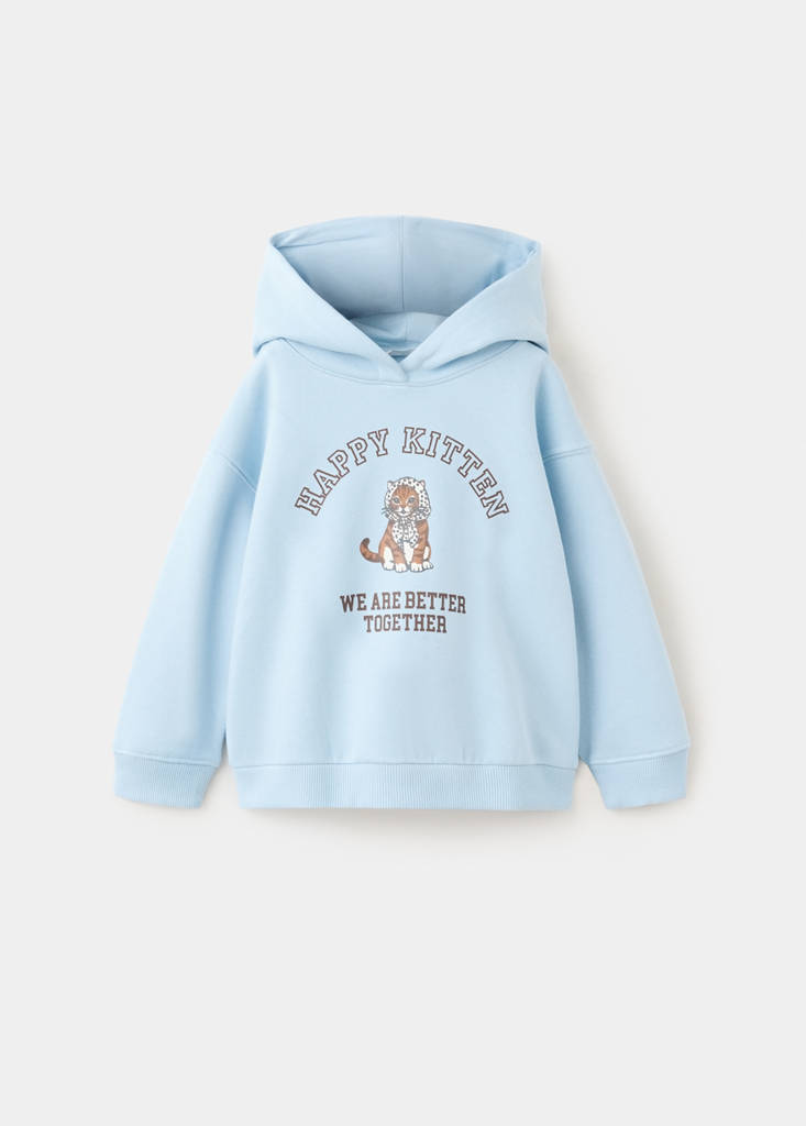 Printed hoodie — Blue
