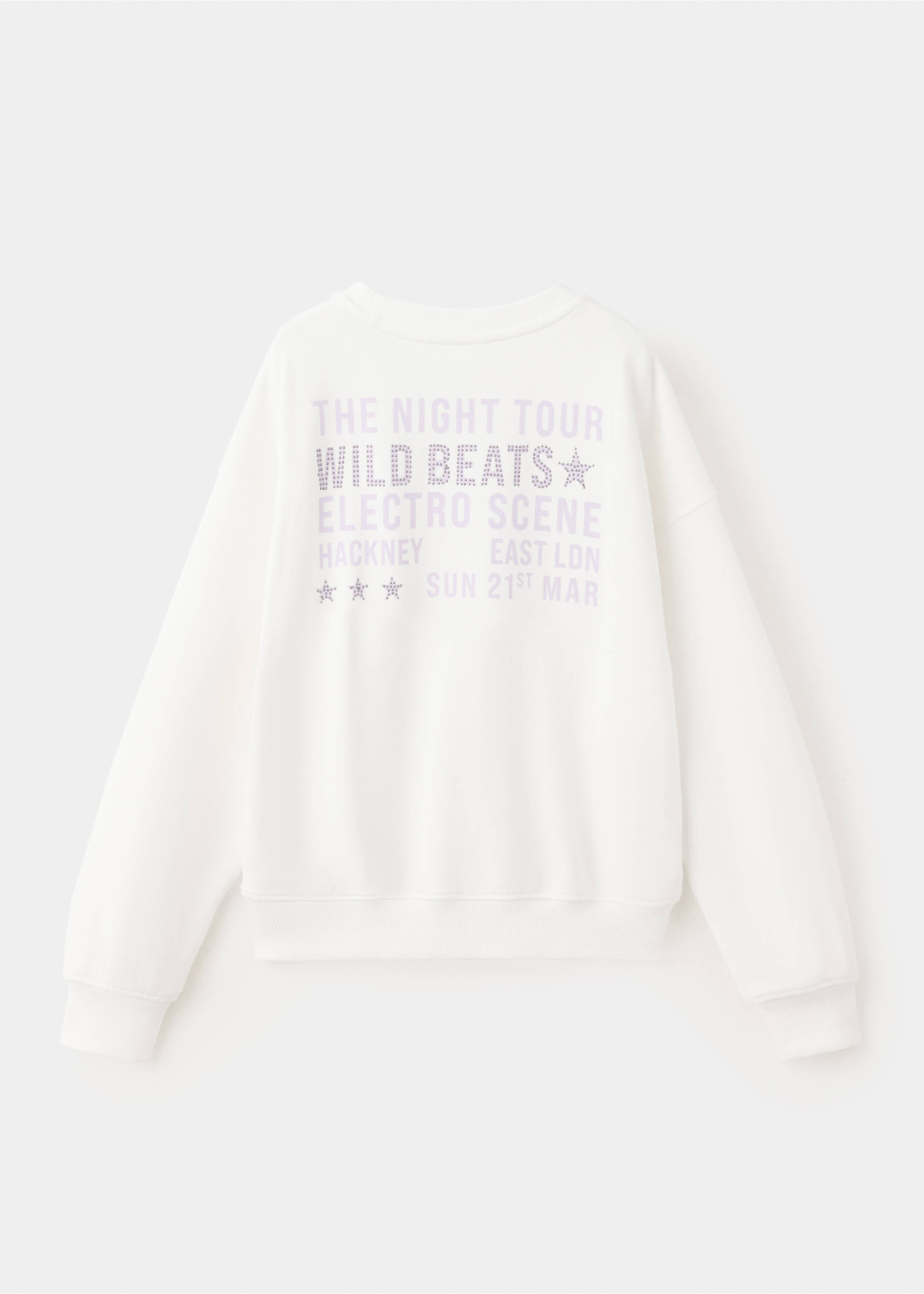 Printed cotton sweatshirt - Reverse of the article, Off White. Ref: 37014450-00.