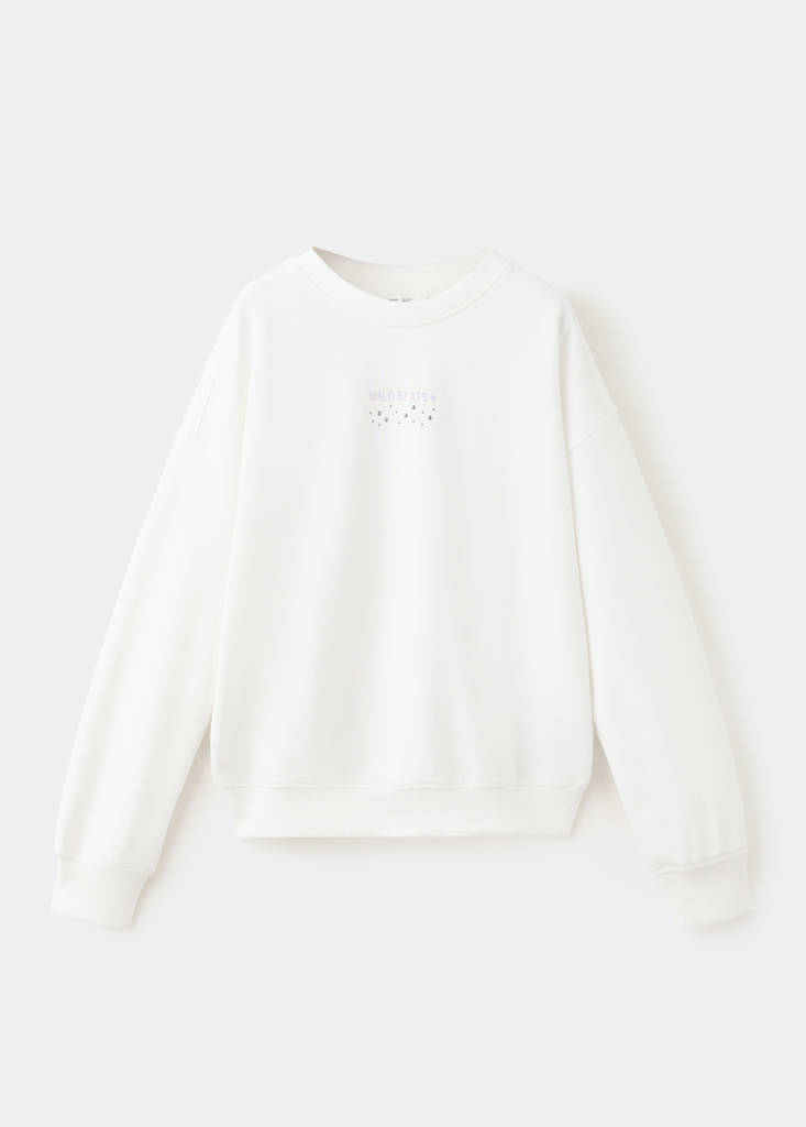 Printed cotton sweatshirt — Off White