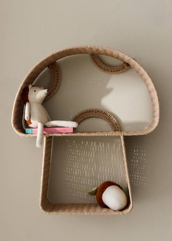 Estantería de papel en forma de champiñón — Marrón