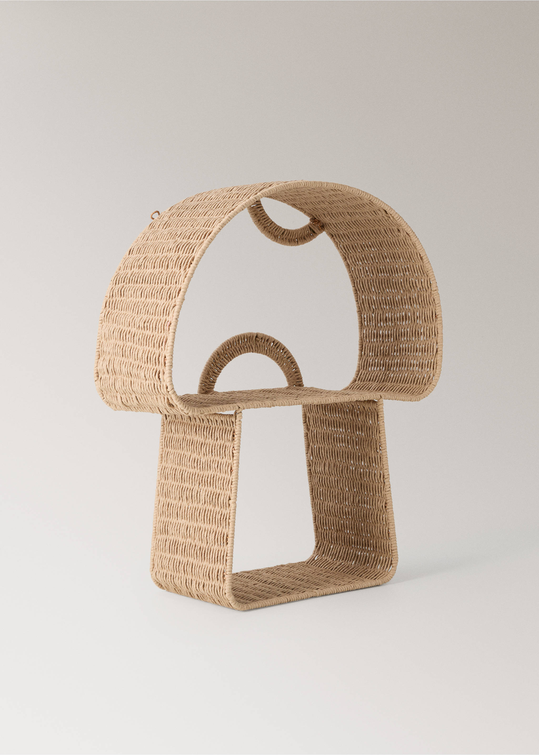 Mushroom-shaped paper shelf - Details of the article 1, Brown. Ref: 37014451-00.