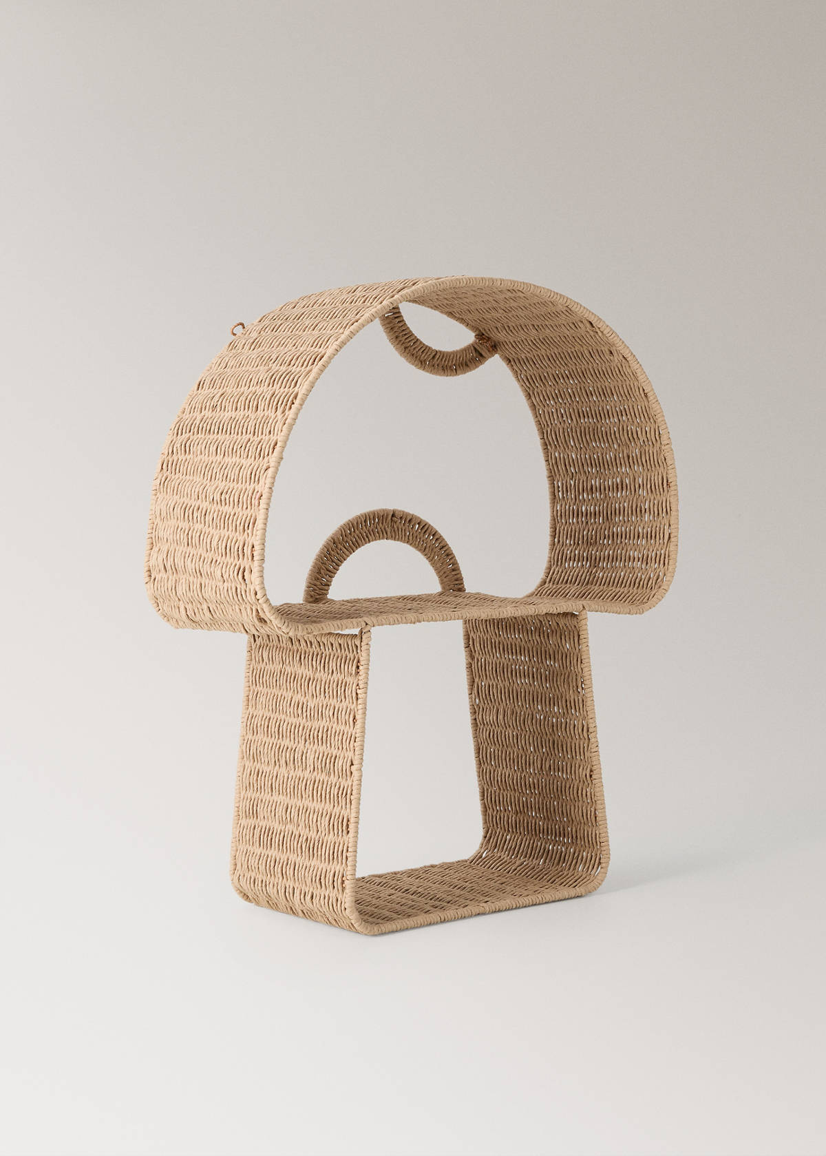 Estantería de papel en forma de champiñón — Marrón