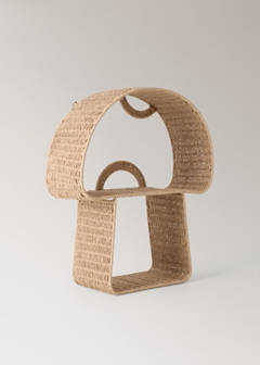 Estantería de papel en forma de champiñón — Marrón 2