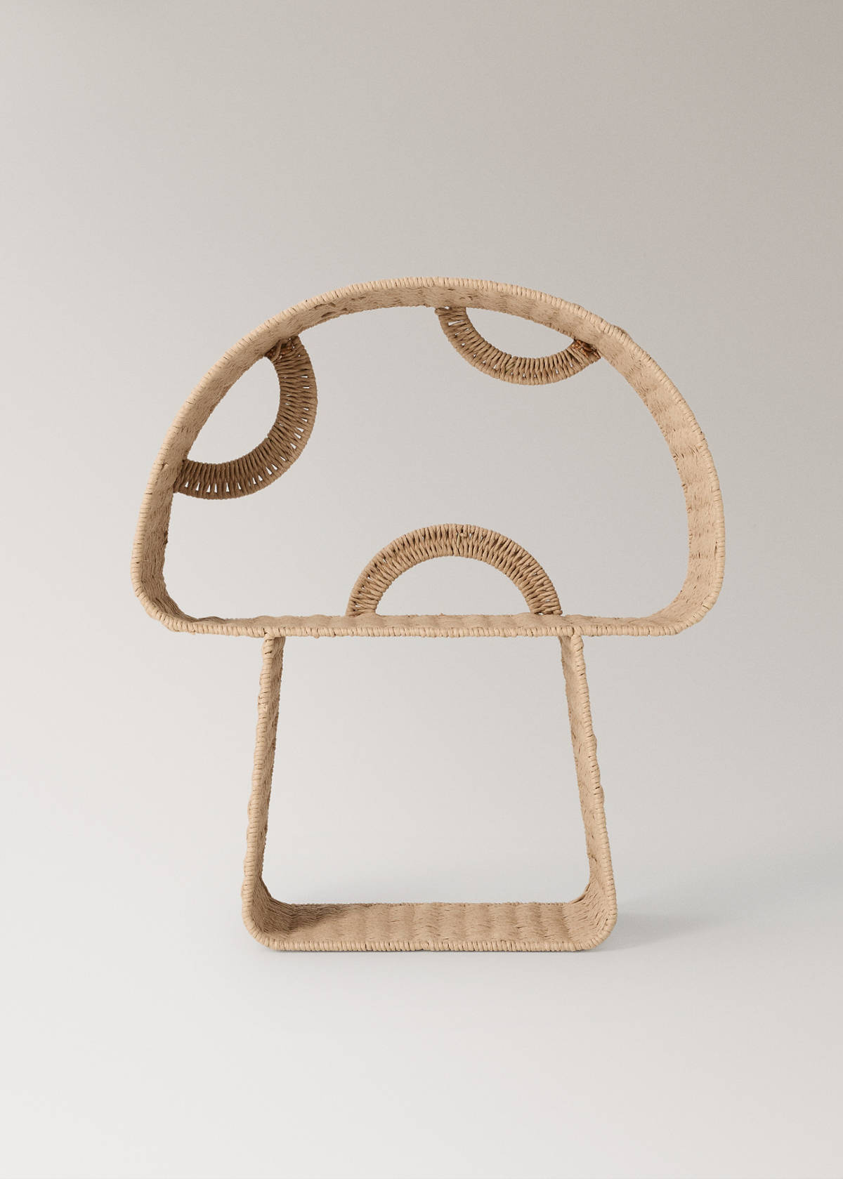 Estantería de papel en forma de champiñón — Marrón
