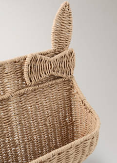 Wall basket with ear detail — Sand 3