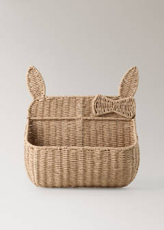 Wall basket with ear detail — Sand 5