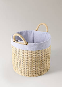 Wicker basket with handles — Brown 2