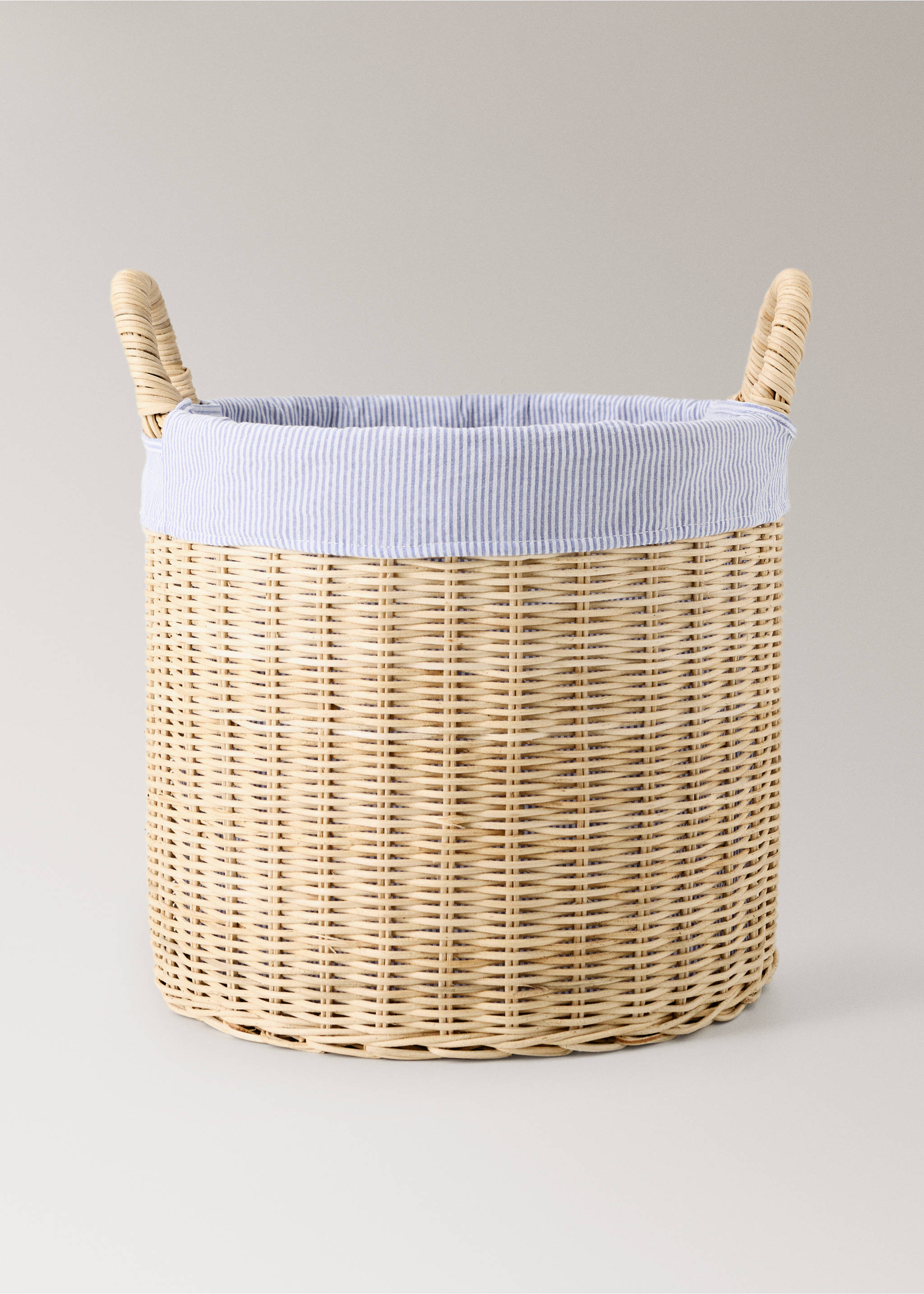 Wicker basket with handles - Article without model, Brown. Ref: 37014453-00.