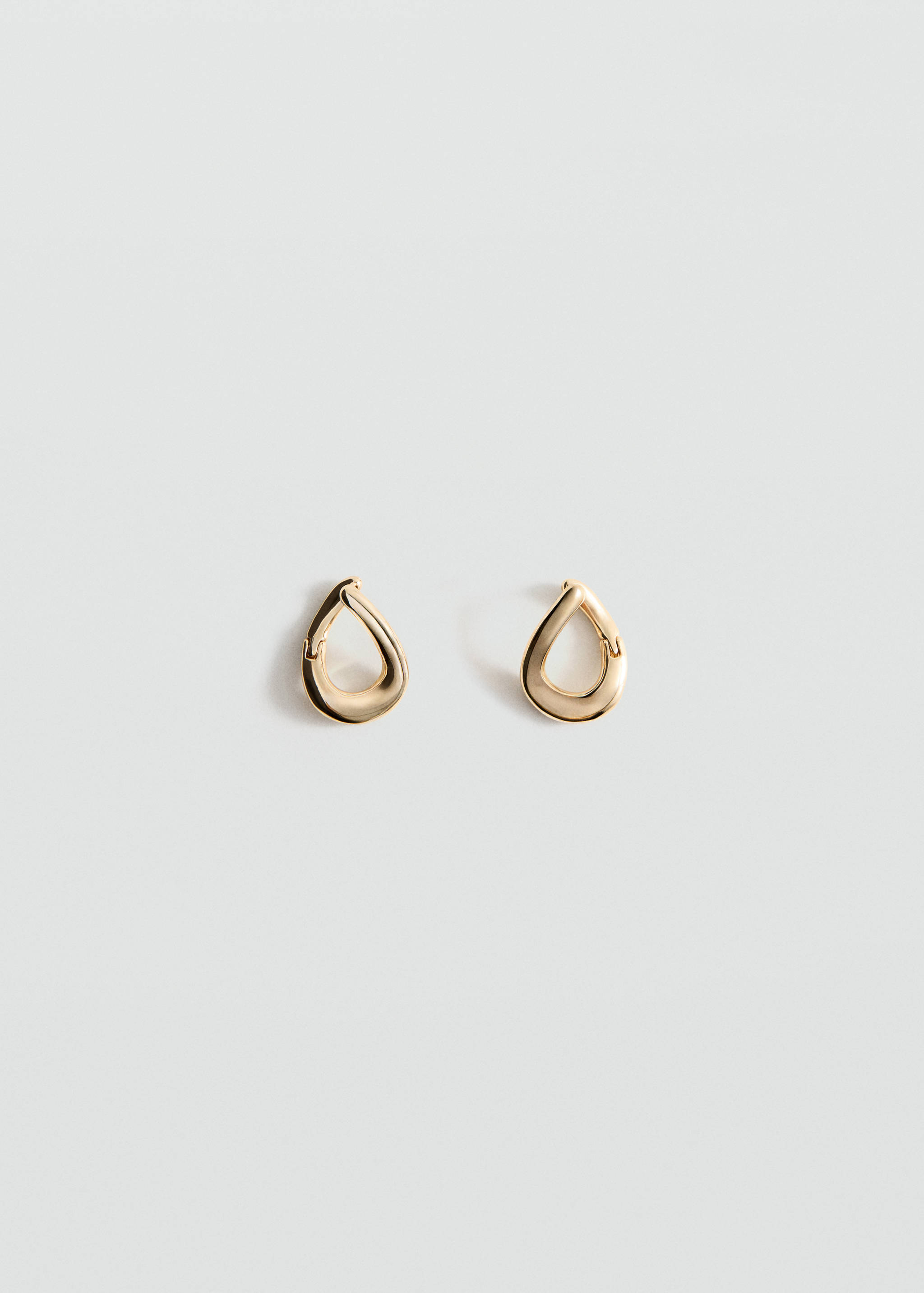 Stainless steel semi-hoop earrings - Article without model