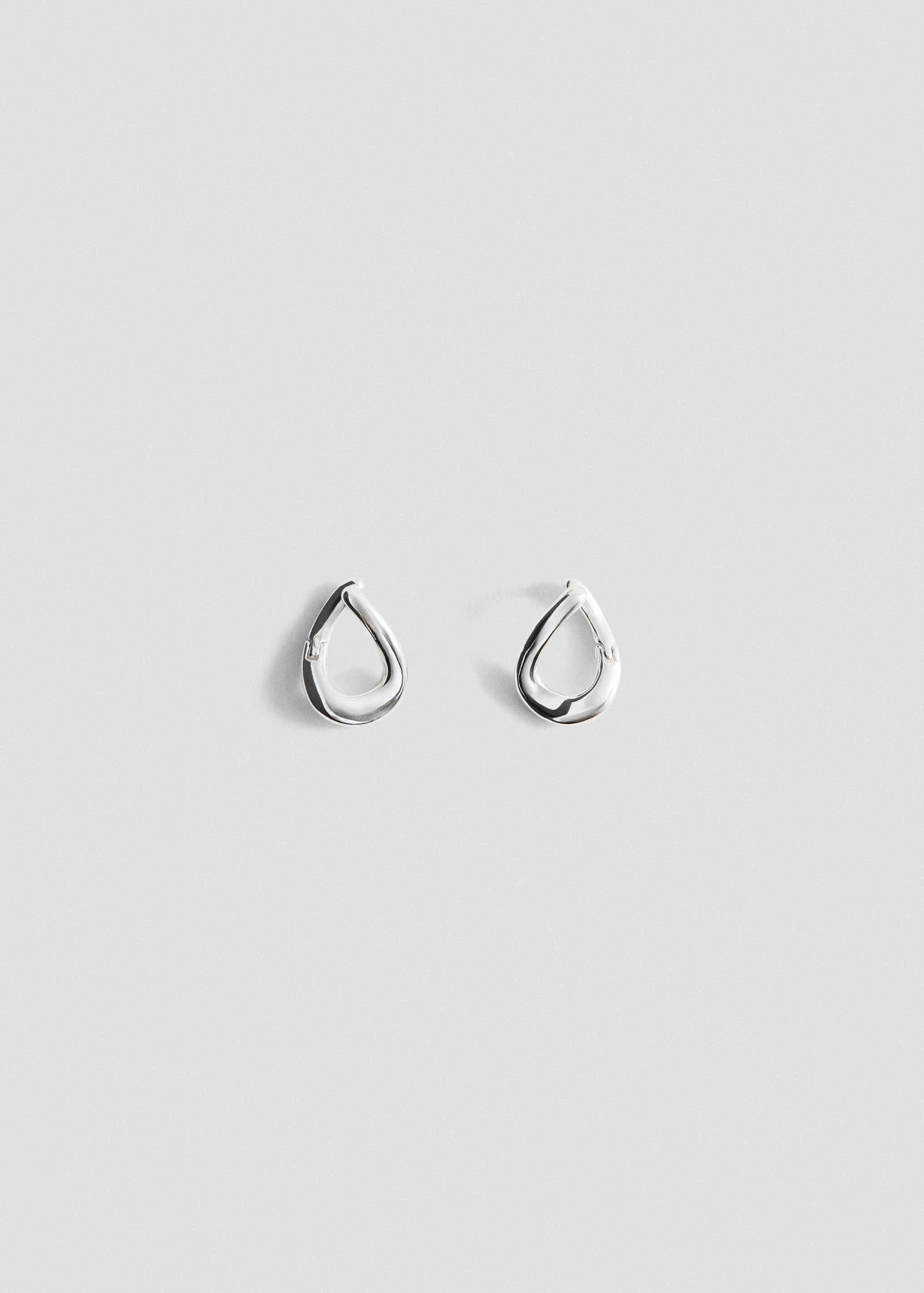 Stainless steel semi-hoop earrings - Article without model
