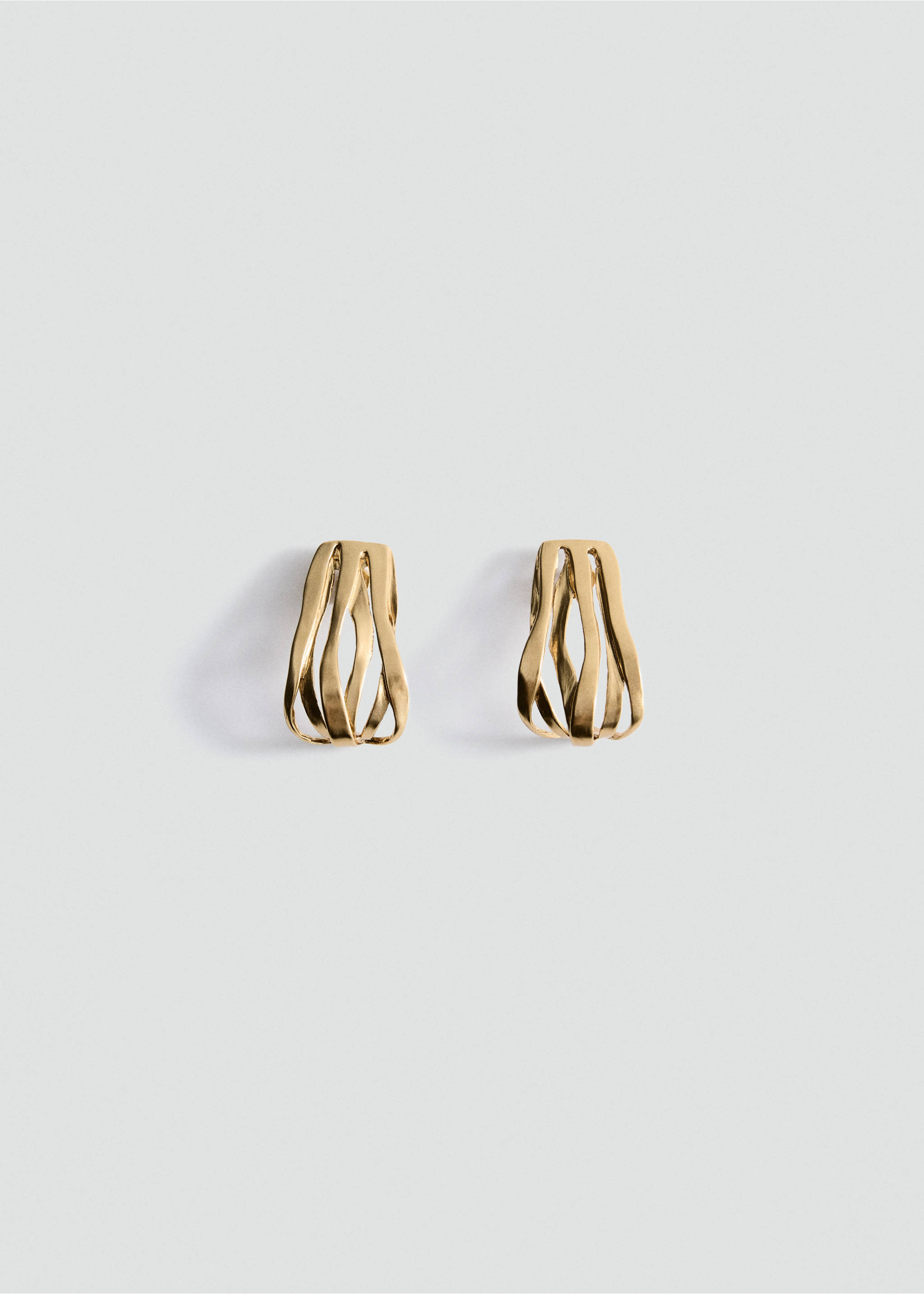 Relief earrings - Article without model, Gold. Ref: 37014459-00.