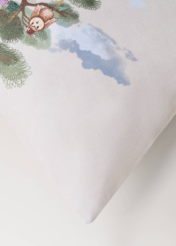 Printed cushion cover, 30 x 50 cm — Ivory White