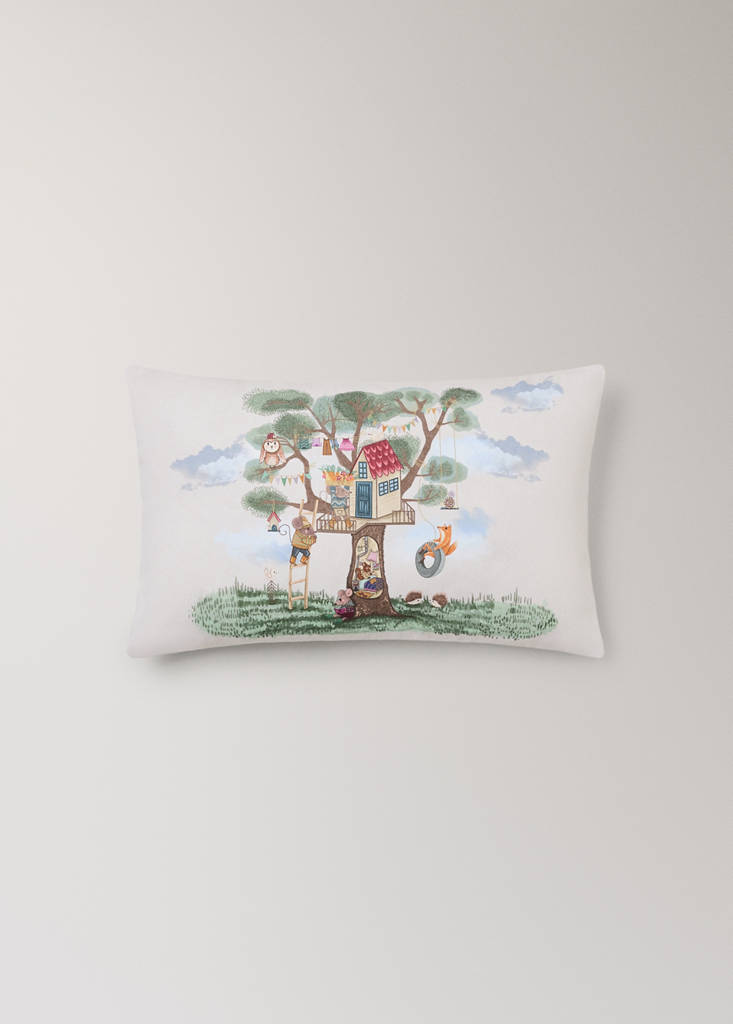 Printed cushion cover, 30 x 50 cm — Ivory White