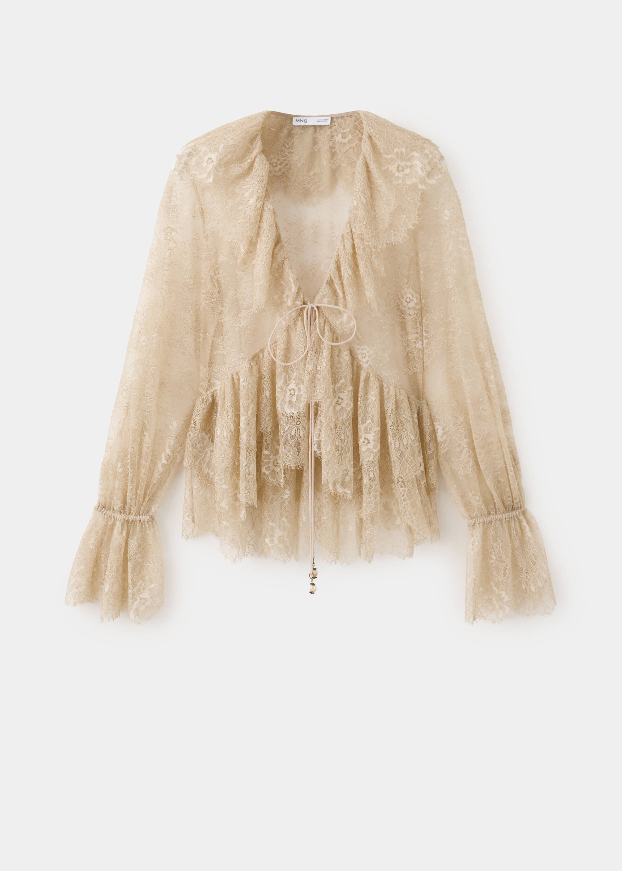 Ruffled lace blouse - Изделие без модели