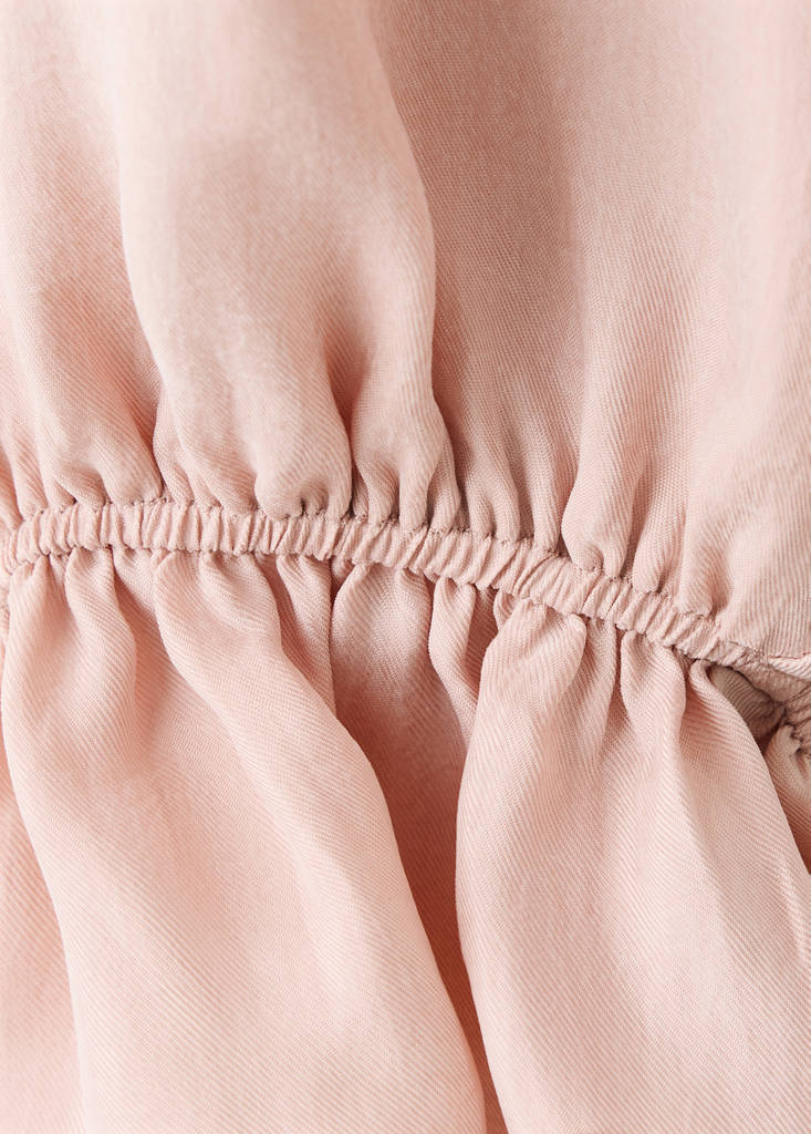 Gathered lyocell blouse — Light Pink