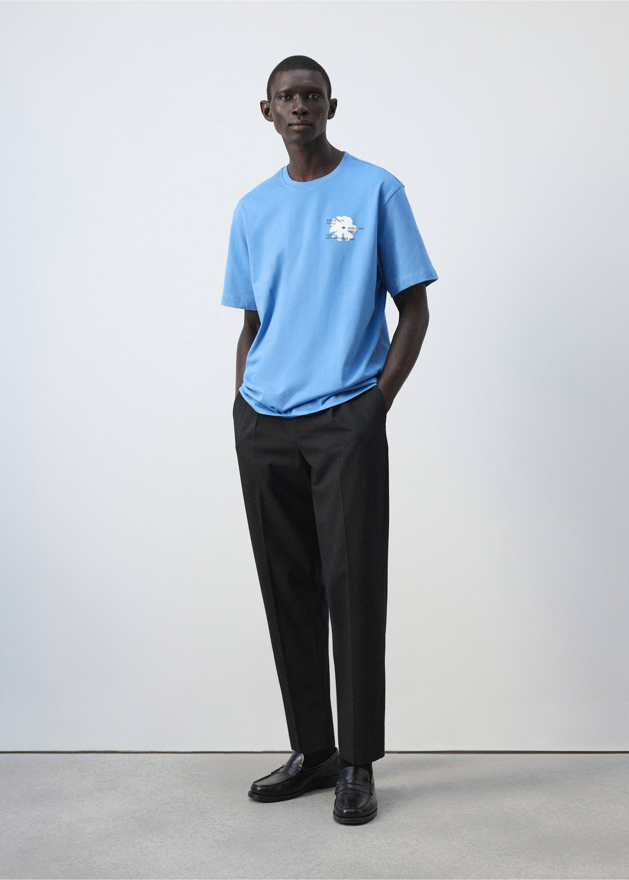 100% cotton printed t-shirt - General plane, Blue. Ref: 37014472-00.