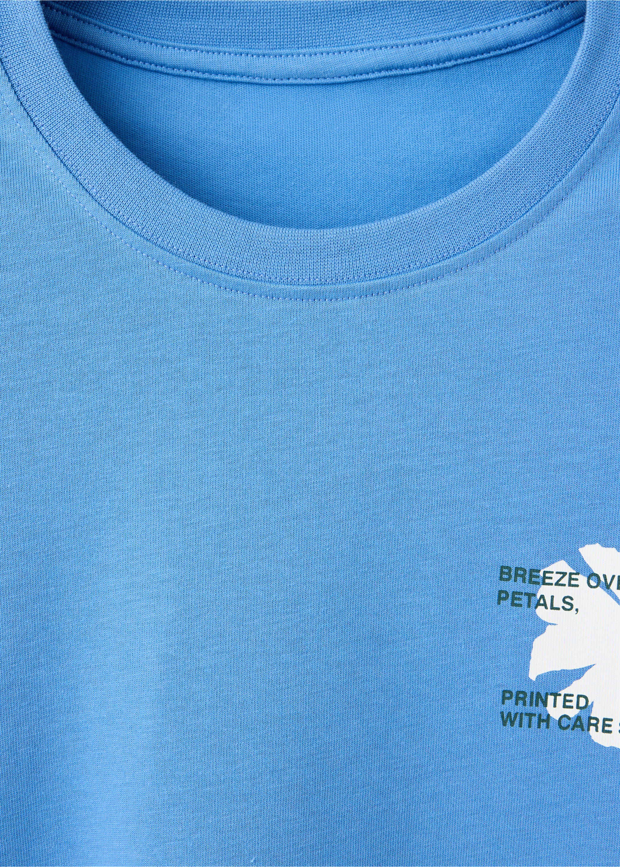 100% cotton printed t-shirt - Details of the article 8, Blue. Ref: 37014472-00.