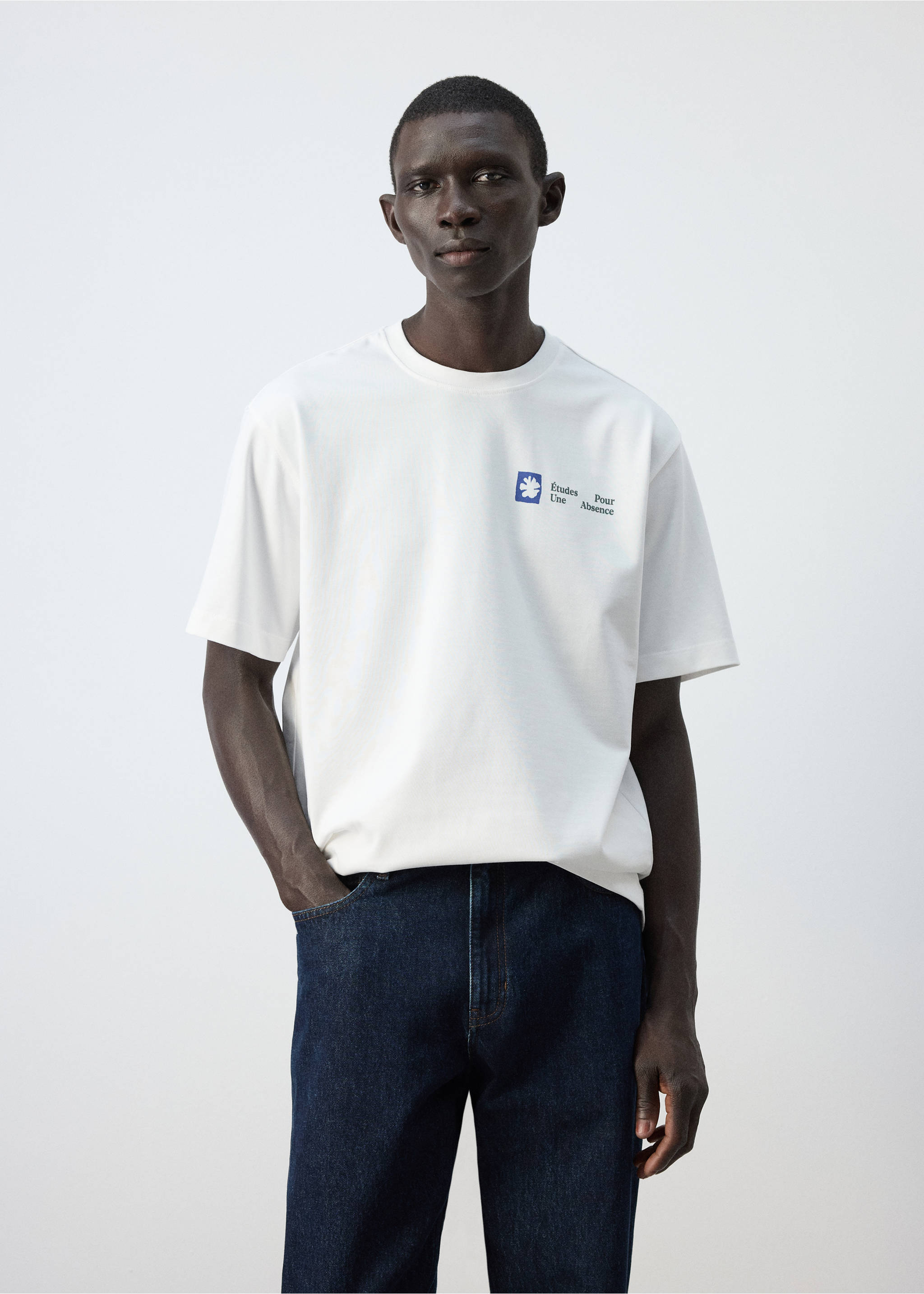 100% cotton printed t-shirt - Medium plane, White. Ref: 37014473-00.