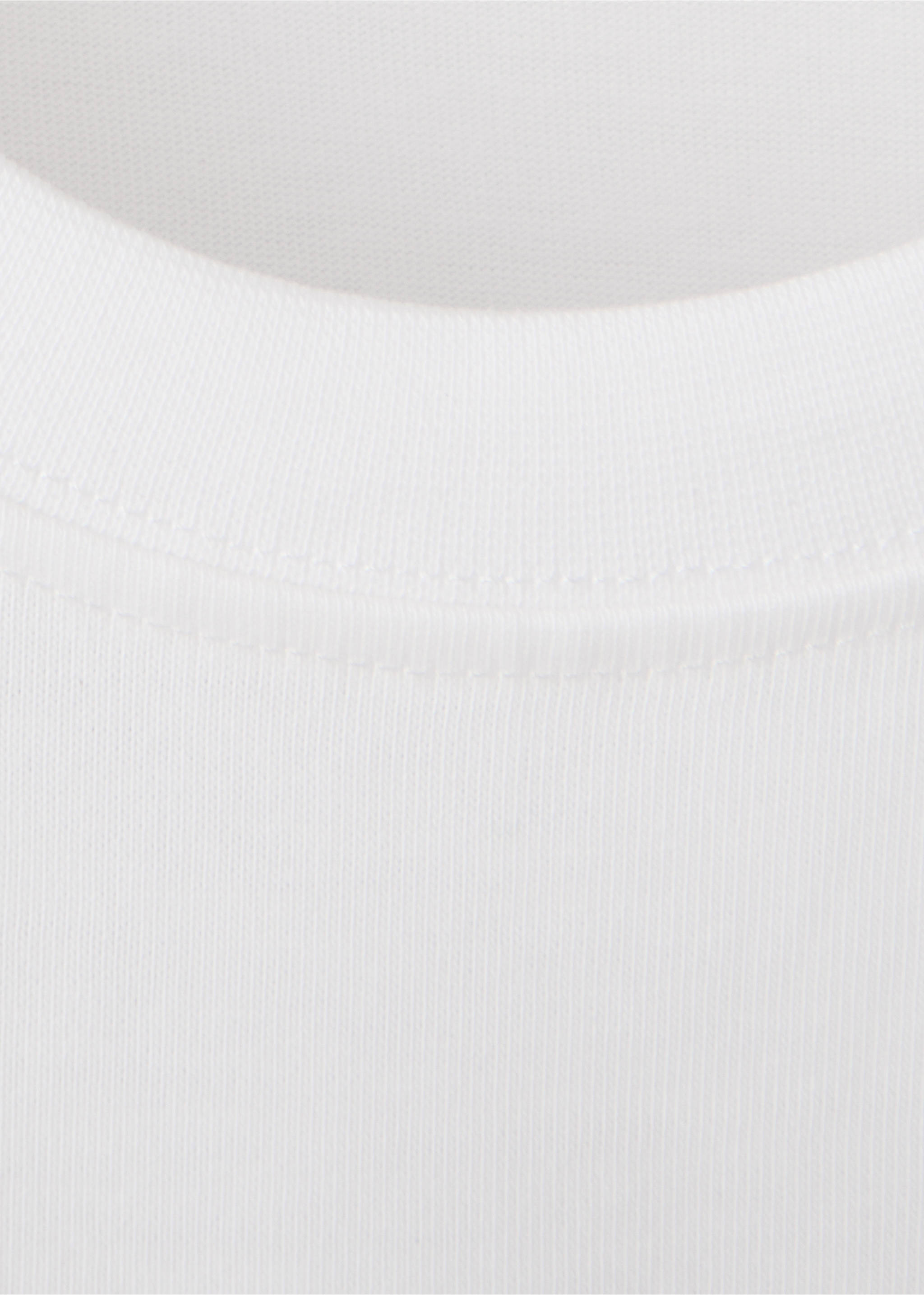 100% cotton printed t-shirt - Details of the article 8, White. Ref: 37014473-00.
